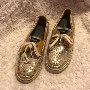 Gold sequin Sperry